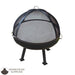Master Flame Round Fire Pit Bowl with Four-Leg Base Round and Grate with Stainless Dome Screen