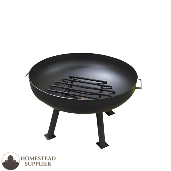 Master Flame Round Fire Pit Bowl With Four Leg Base-Round and Grate