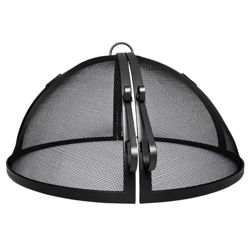 Master Flame Fire Pit Screen Hinged Round Steel - Full View
