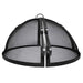 Master Flame Fire Pit Screen, Hinged Round, Carbon Steel - Full View