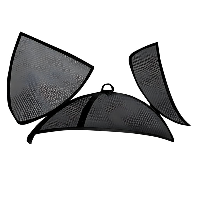 Master Flame Fire Pit Screen Hinged Round Stainless Steel, Carbon Steel - Open