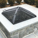 Master Flame Fire Pit Screen with Hinged Access in Carbon Steel Low Profile