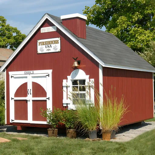 Little Cottage Company - The Firehouse Playhouse Kit - Fully Assembled