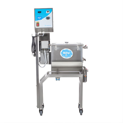 Milky FJ 32 electric butter churn machine with tilting mechanism