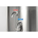 Milky Large Milk Pasteurizer Machine FJ 100 PF 29.06 Gallon safety outlet and cooling water outlet close-up