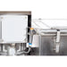 Milky Electric Butter Churn Machine FJ 32 with a Tilting Mechanism sensor and lid latch close-up