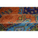 Folded rug in low-angle texture view