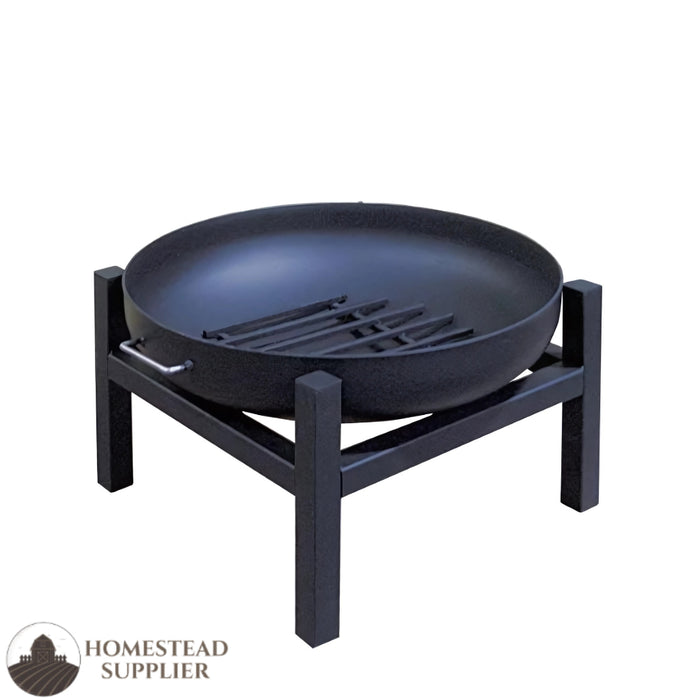 Master Flame Round Fire Pit Bowl with Four Leg Base-Square and Grate