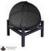 Master Flame Round Fire Pit Bowl with Four-Leg Base Square and Grate with Carbon Steel Pivot Screen