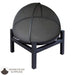 Master Flame Round Fire Pit Bowl with Four Leg Base-Square and Grate in Hybrid Steel Pivot Screen