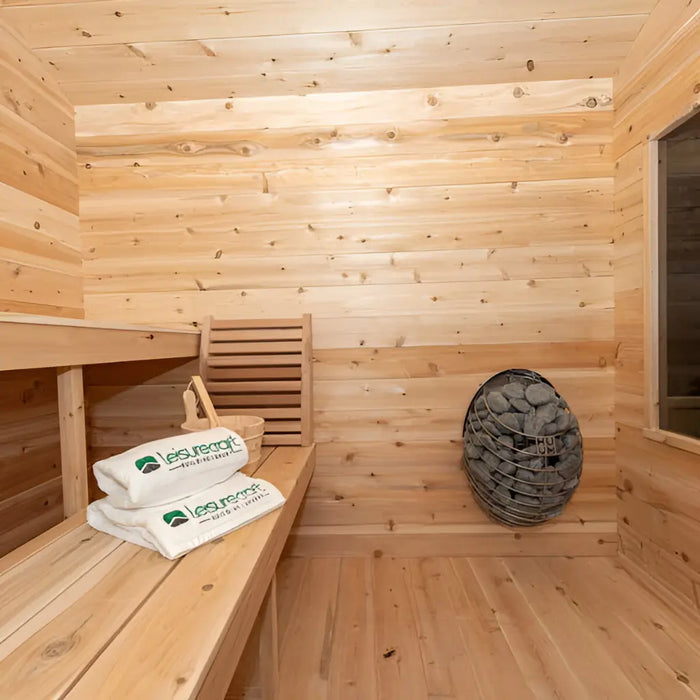 Dundalk - Canadian Timber Georgian Cabin Sauna with Porch - with Huum Heater
