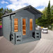 Dundalk - Canadian Timber Georgian Cabin Sauna with Porch - Gray