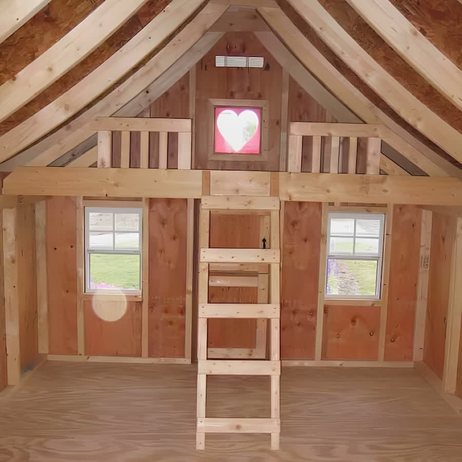 Wooden Playhouse With Loft Playhouse Plans With Loft Outdoor