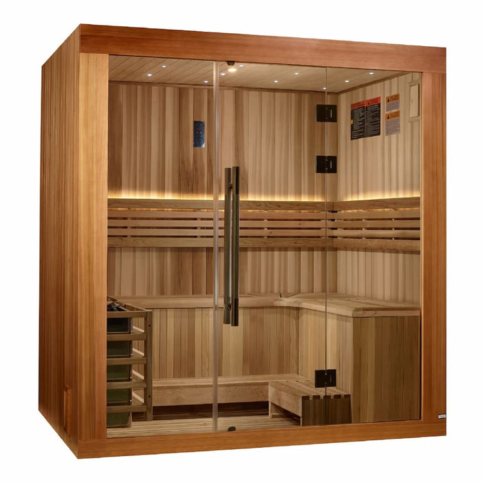 Golden Designs Copenhagen Edition 3-Person Traditional Steam Sauna in Canadian Red Cedar - Main