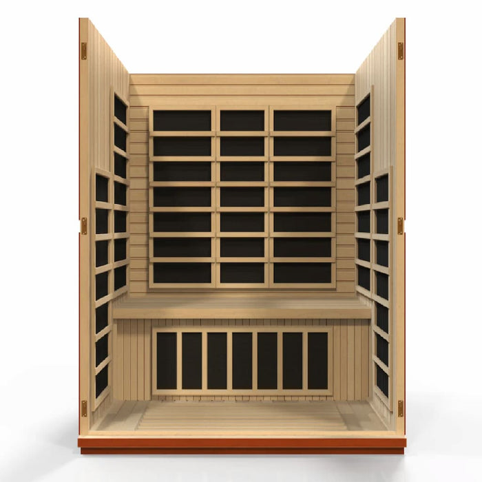 Golden Designs Dynamic Bellagio 3-Person FAR Infrared Sauna with Low EMF in Canadian Hemlock - Interior