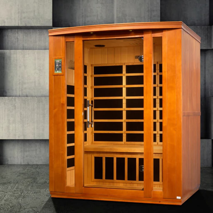 Golden Designs Dynamic Bellagio 3-Person FAR Infrared Sauna with Low EMF in Canadian Hemlock - Overview
