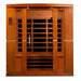 Golden Designs Dynamic Bergamo 4-Person FAR Infrared Sauna with Low EMF in Canadian Hemlock - Front