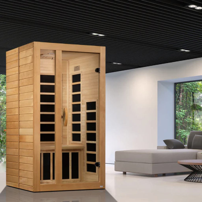 Golden Designs Dynamic Gracia 1-2-Person FAR Infrared Sauna with Low EMF in Canadian Hemlock - Overview