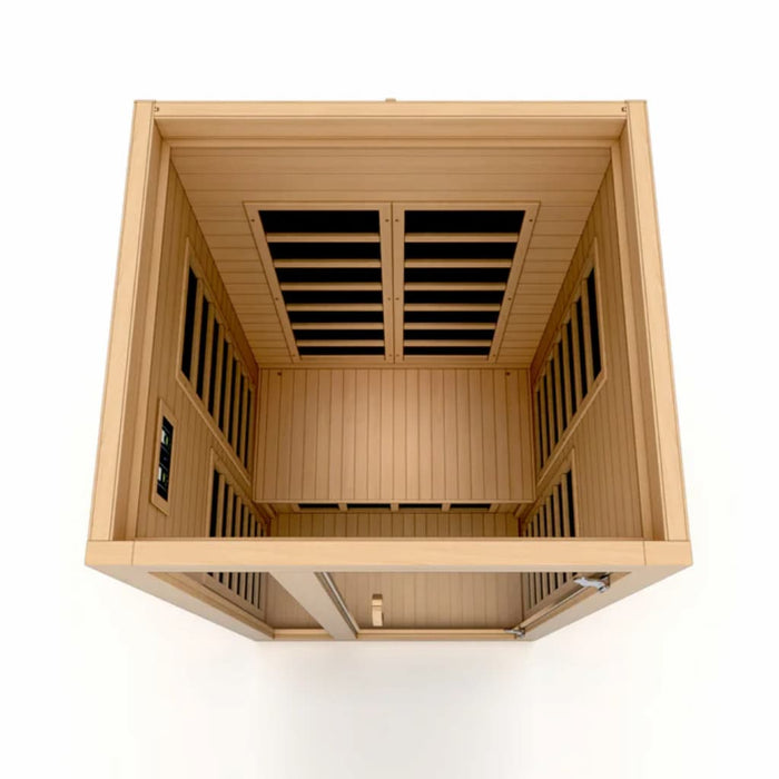 Golden Designs Dynamic Gracia 1-2-Person FAR Infrared Sauna with Low EMF in Canadian Hemlock - Semi