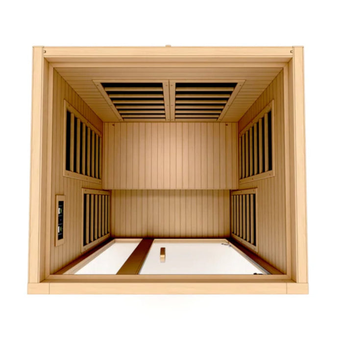 Golden Designs Dynamic Gracia 1-2-Person FAR Infrared Sauna with Low EMF in Canadian Hemlock - Top