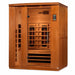 Golden Designs Dynamic Lugano 3-Person Full Spectrum Infrared Sauna with Near Zero EMF in Canadian Hemlock - Side