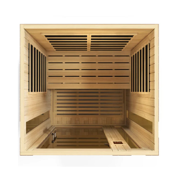 Golden Designs Dynamic Vittoria 2-Person FAR Infrared Sauna with Low EMF in Canadian Hemlock - Top