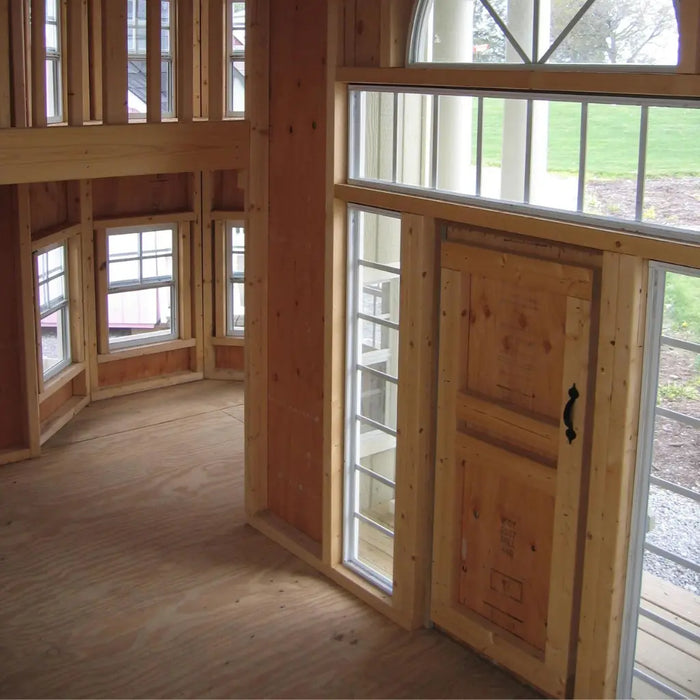 Little Cottage Company - The Grand Portico Mansion Playhouse Kit - Interior View of Door