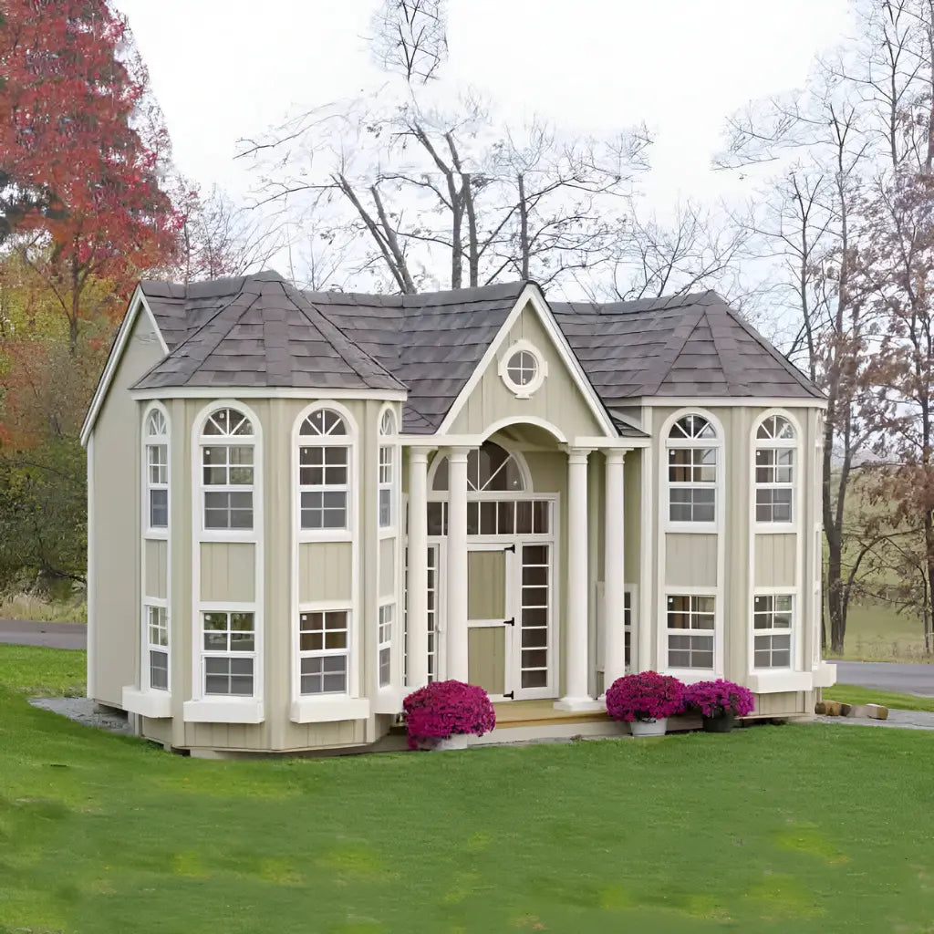 The Grand Portico Mansion Playhouse Kit Little Cottage