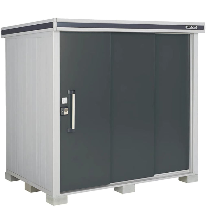 YODOKO - Premium Outdoor Large Metal Shed LMDS - Gray Isolated