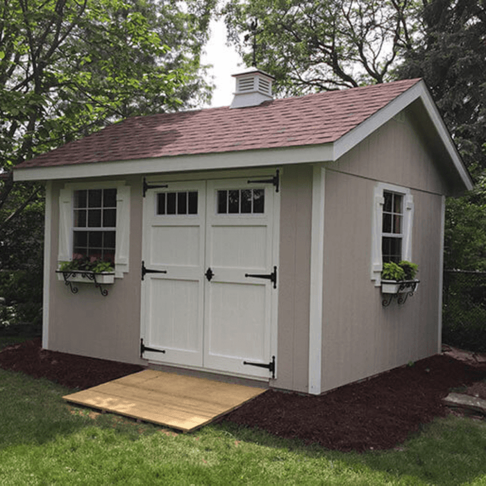 EZ-Fit 10x10 Heritage Shed Kit exterior view