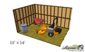 EZ-Fit 10x14 Heritage Shed Kit layout diagram