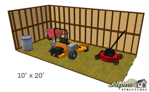 EZ-Fit 10x20 Heritage Shed Kit layout diagram