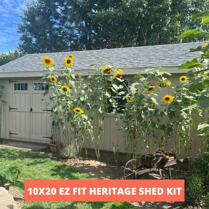 EZ-Fit 10x20 Heritage Shed Kit exterior view