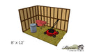 EZ-Fit 8x12 Heritage Shed Kit layout diagram