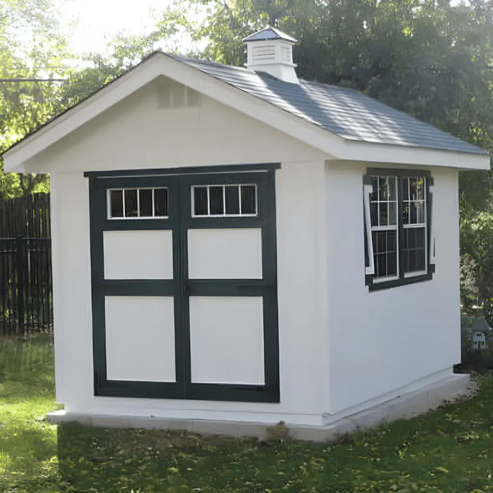 EZ-Fit - Homestead Shed Kit - Quick-Ship - White with Cupola