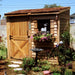 Cedarshed - Lean to Bayside Shed - with Flower Box