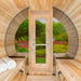 Dundalk - Canadian Timber Serenity MP Outdoor Barrel Sauna - Half Moon Windows
