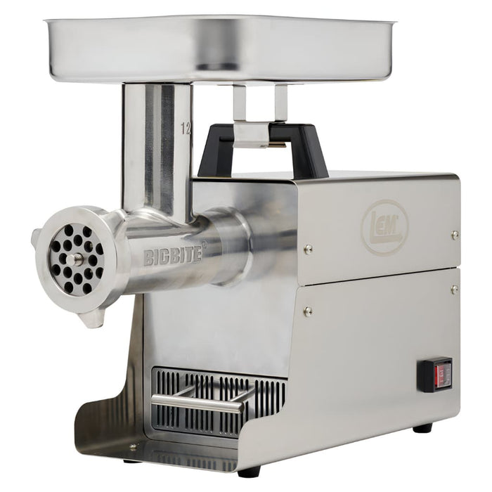 LEM - #12 BigBite Grinder - 0.75 HP Stainless Steel Electric Meat Grinder 