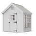 White little cottage co 8x8 colonial greenhouse gable with a slanted roof on a white background
