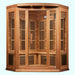 Golden Designs Maxxus Corner 3-Person FAR Infrared Sauna with Low EMF in Canadian Red Cedar - Front