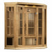 Golden Designs Maxxus Corner 3-Person FAR Infrared Sauna Near Zero EMF in Canadian Hemlock - Main