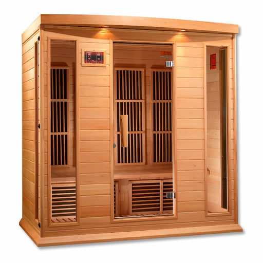 Golden Designs Maxxus 4-Person FAR Infrared Sauna with Low EMF in Canadian Hemlock - Main