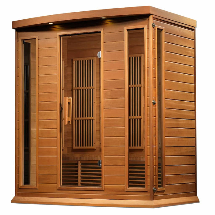 Golden Designs Maxxus 4-Person FAR Infrared Sauna with Low EMF in Canadian Red Cedar - Side