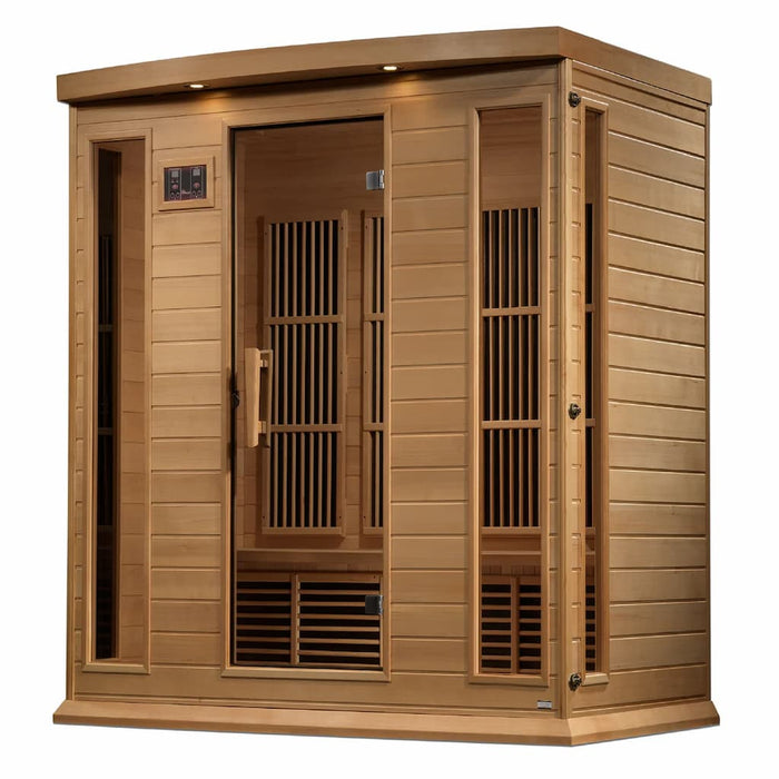Golden Designs Maxxus 4-Person FAR Infrared Sauna with Near Zero EMF in Canadian Hemlock - Side