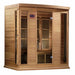 Golden Designs Maxxus Corner 4-Person FAR Infrared Sauna with Near Zero EMF in Canadian Red Cedar - Main