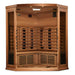 Golden Designs Maxxus Corner 3-person Full Spectrum Infrared Sauna with Near Zero EMF in Canadian Red Cedar - Interior