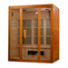 Golden Designs Maxxus "Alpine" Dual Tech 3-Person FAR Infrared Sauna with Low EMF in Canadian Hemlock - Side
