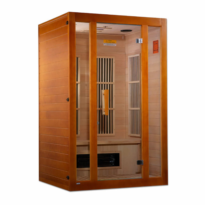 Golden Designs Maxxus Aspen Dual Tech 2-Person FAR Infrared Sauna with Low EMF in Canadian Hemlock - Main
