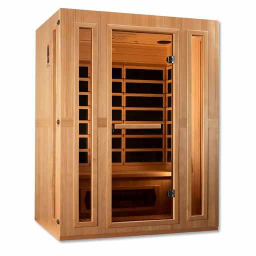 Golden Designs Maxxus "Trinity" Dual Tech 3-Person FAR Infrared Sauna Low EMF in Canadian Hemlock - Main