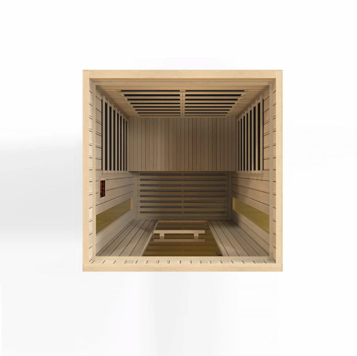 Golden Designs Maxxus Serenity 2-Person FAR Infrared Sauna with Low EMF in Canadian Hemlock - Top